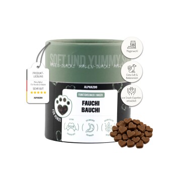 ALPHAZOO Fauchi Bauchi 60g I Funktionssnack für Magen & Darm Hundesnacks / Leckerlies online kaufen ALPHAZOO Fauchi Bauchi 60g I Funktionssnack für Magen & Darm Hundesnacks / Leckerlies online kaufen