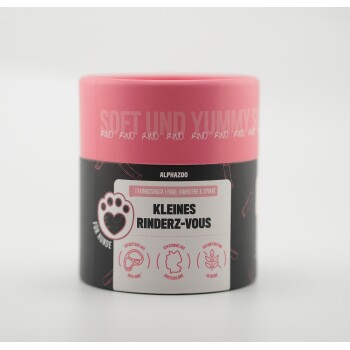 ALPHAZOO Kleines Rinderz-Vous 65g I Leckerli für Hunde Hundesnacks / Leckerlies online kaufen ALPHAZOO Kleines Rinderz-Vous 65g I Leckerli für Hunde Hundesnacks / Leckerlies online kaufen