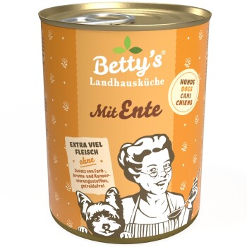 Betty's Landhausküche mit Ente 6 x 400g für Hund Hundefutter - Nassfutter online kaufen