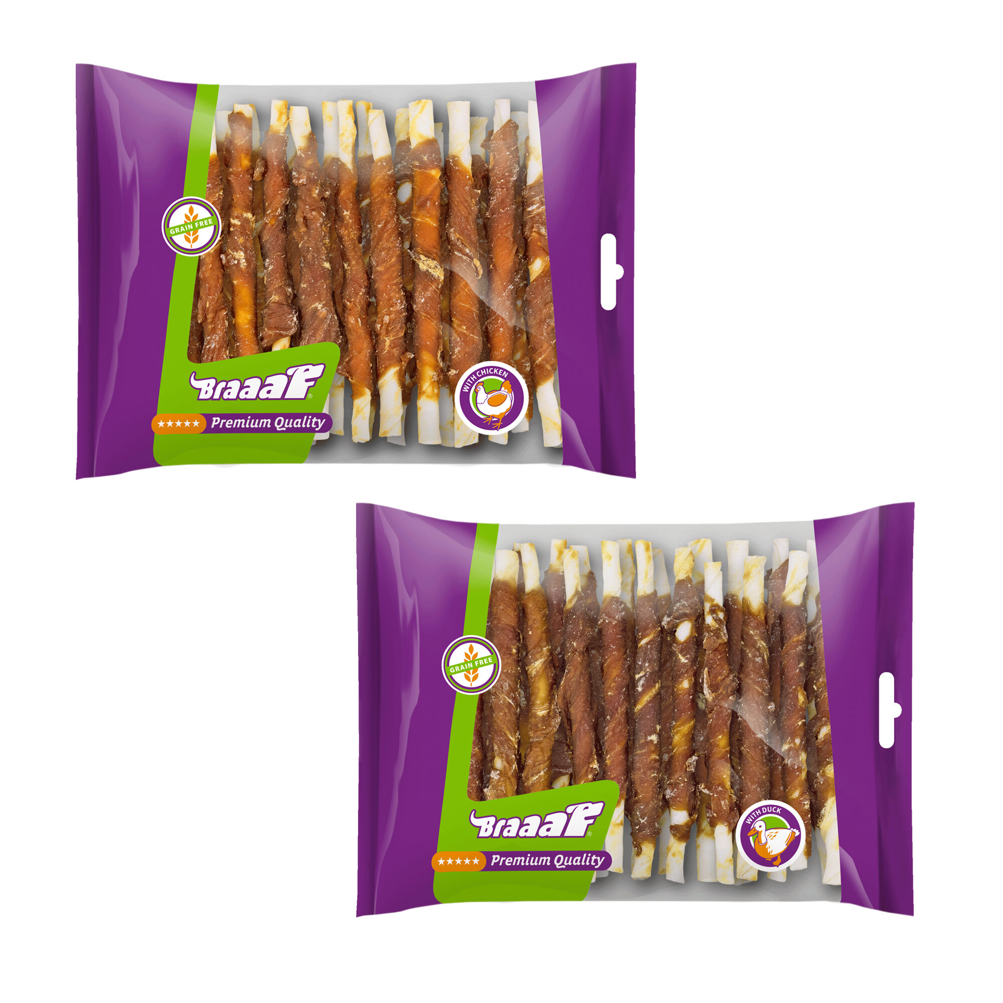Braaaf Roll Sticks - Ente - 60 x 12,5 cm Hundesnacks / Leckerlies online kaufen