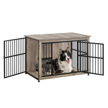 FEANDREA Hundekäfig Möbel Beistelltisch hochbelastbar Braun Grau grau Hunde-Transportboxen online kaufen FEANDREA Hundekäfig Möbel Beistelltisch hochbelastbar Braun Grau grau Hunde-Transportboxen online kaufen