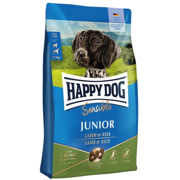 HAPPY DOG Sensible Trockenfutter Hund Junior, Lamm & Reis 1 kg Hundefutter - Trockenfutter online kaufen