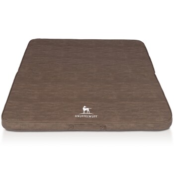 Knuffelwuff Faltbare Reisematte Orthopädisch Roanoke aus Laser gestepptem Kunstleder braun XXL Hundebetten, Hundesofas, Hundekissen, Hundematten online kaufen