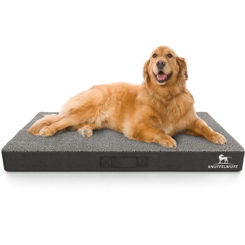 Knuffelwuff orthopädische Hundematte Ellenie aus Teddymaterial und Velours grau XXL Hundebetten, Hundesofas, Hundekissen, Hundematten online kaufen
