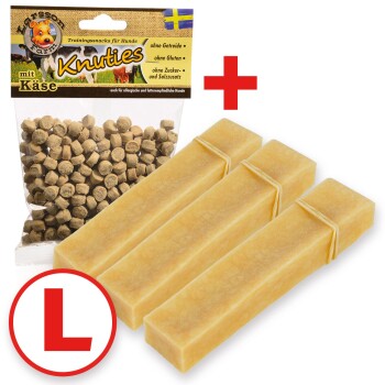 Larsson Yaky Kaukäse L 3er Set +Snack Hundefutter - Trockenfutter Produktbild