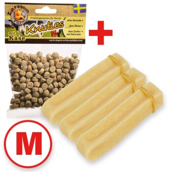 Larsson Yaky Kaukäse M 3er Set +Snack Hundefutter - Trockenfutter Produktbild Larsson Yaky Kaukäse M 3er Set +Snack Hundefutter - Trockenfutter Produktbild