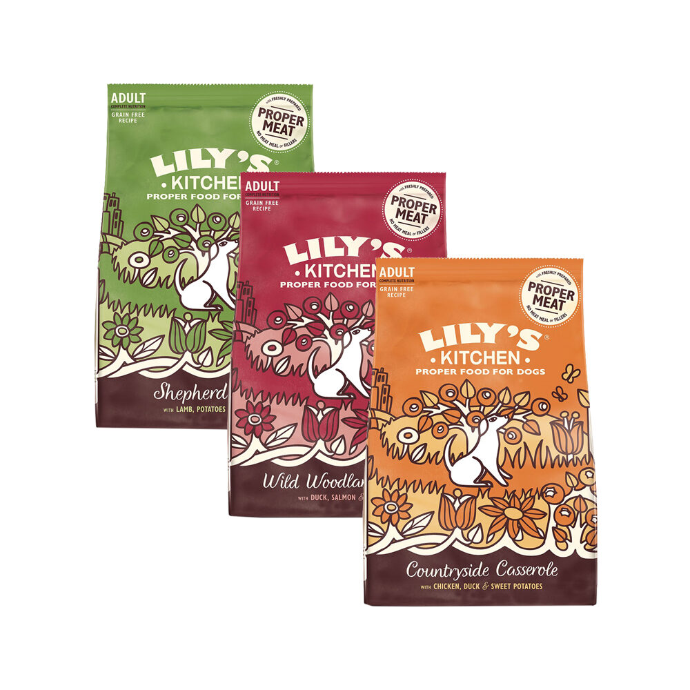 Lily's Kitchen Adult Hundefutter - Ente, Lachs & Hirsch - 12 kg Hundefutter - Trockenfutter online kaufen
