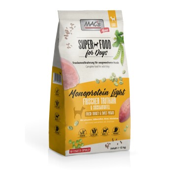 MAC's Dog Mono Trockenfutter Hund Senior Light Truthahn 12 kg Hundefutter - Trockenfutter online kaufen