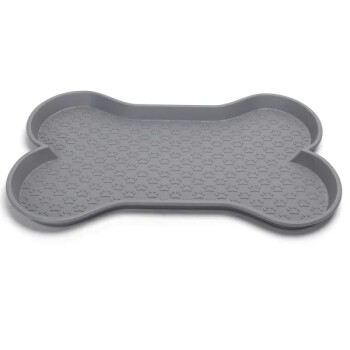 nobleza – Napfunterlage für Hunde, Katzen Knochen Grau Hundefutterboxen online kaufen