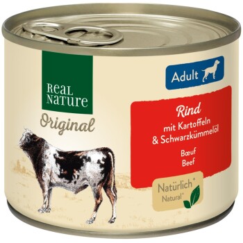 REAL NATURE Adult Rind mit Kartoffel 6x200 g Hundefutter - Nassfutter online kaufen