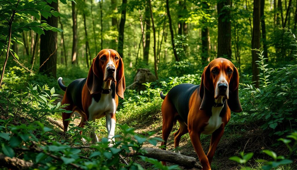 Jagdhunde mit langen Ohren