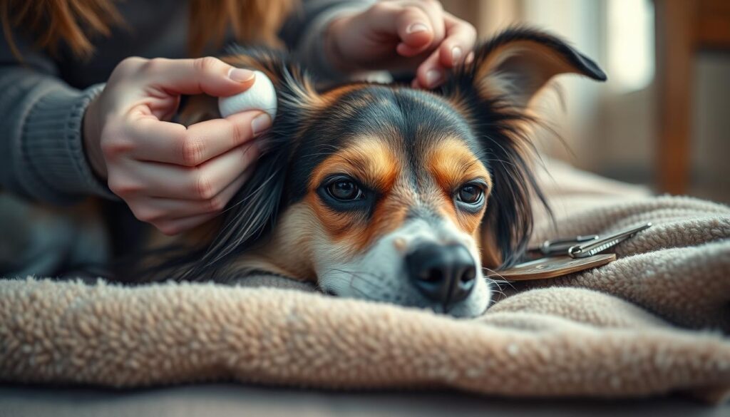 Ohrenreinigung bei Hunden