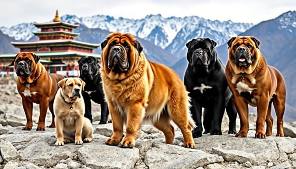 Tibetischer Mastiff im Vergleich zu anderen Mastiff-Rassen