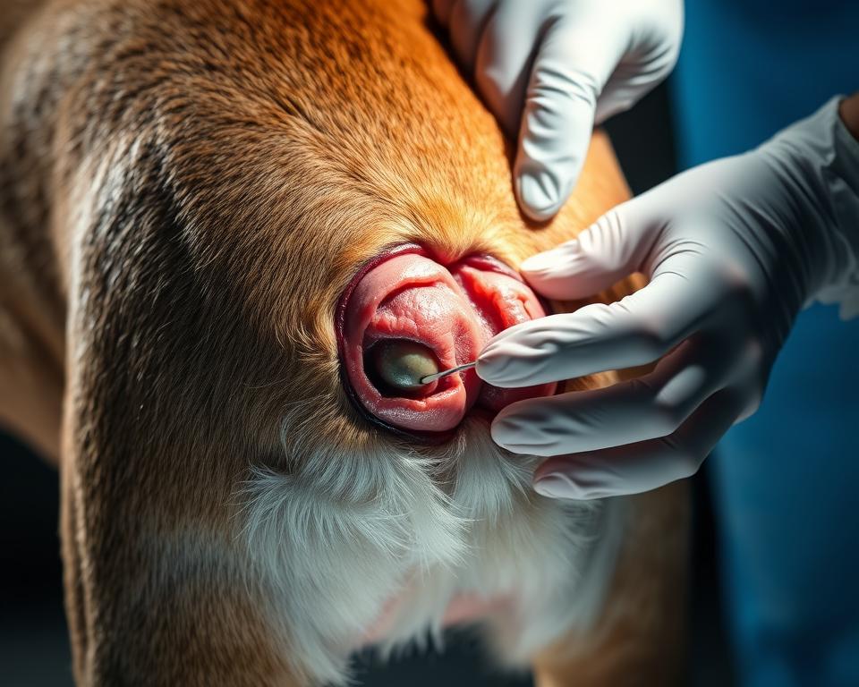 Chirurgische Entfernung Grützbeutel Hund