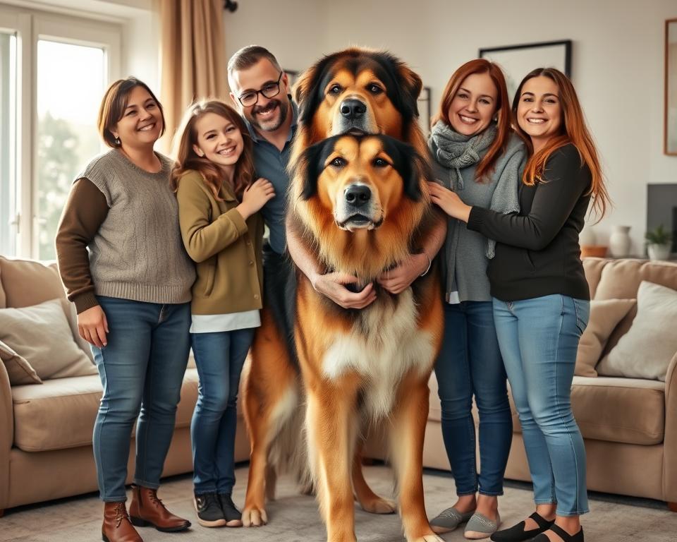 Großer Schweizer Sennenhund mit Familie