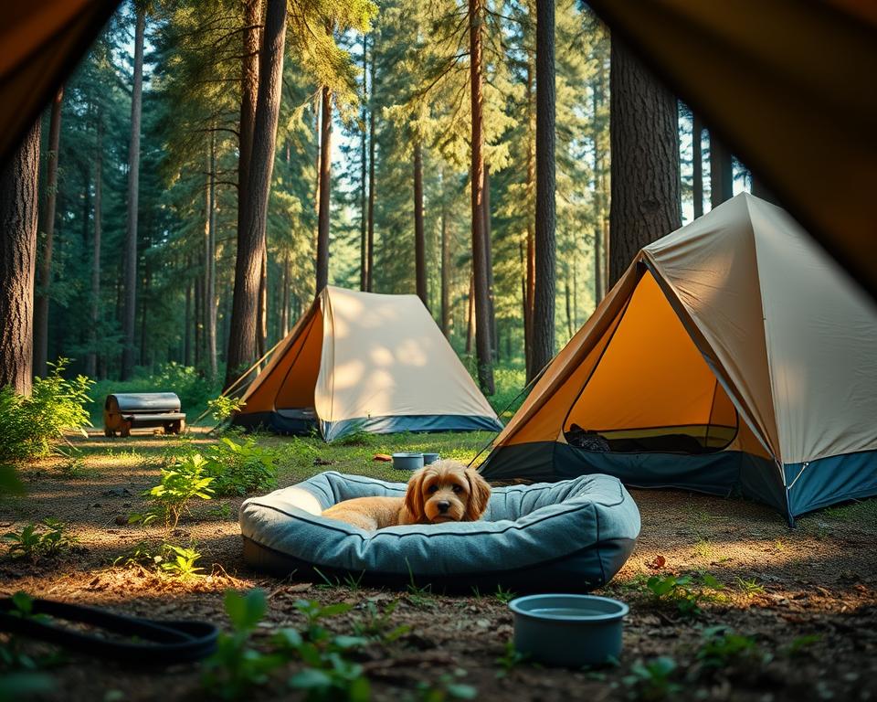 Hundeschlafplätze beim Camping