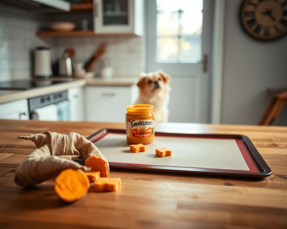 Schleckmatte vorbereiten