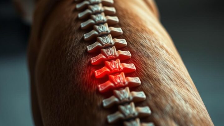 hund hat schmerzen an der wirbelsäule