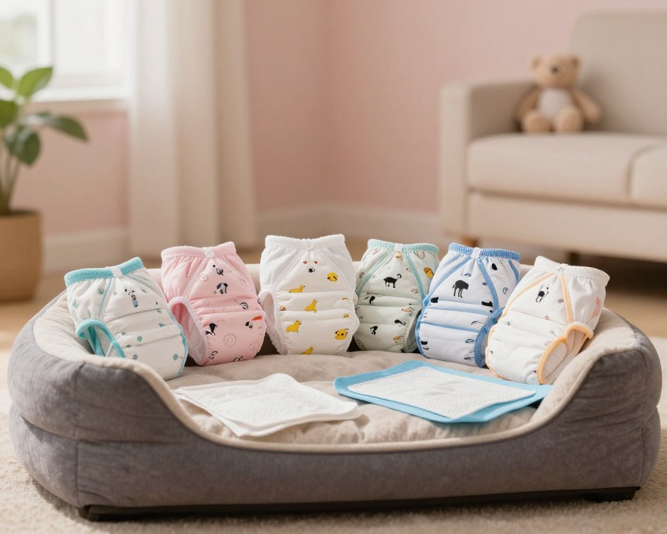 Hilfsmittel für Hunde mit Inkontinenz Windeln und Unterlagen