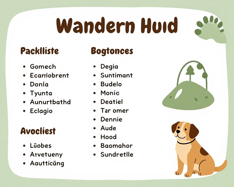 Packliste Wandern Hund Ausrüstung