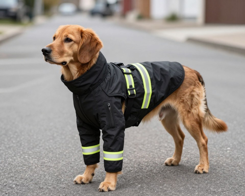 Reflektierende Hundeausrüstung für Sicherheit
